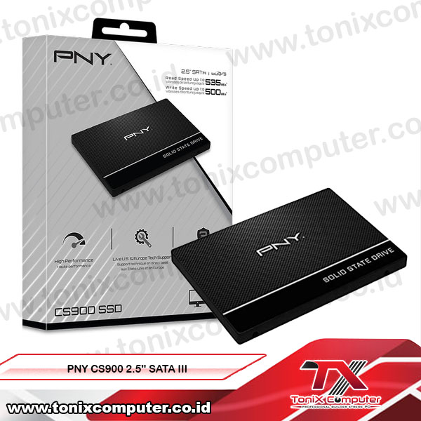 PNY CS900 SSD 500Go SATA3 6Gbs 2.5'' - 7mm (SSD7CS900-500-RB) avec
