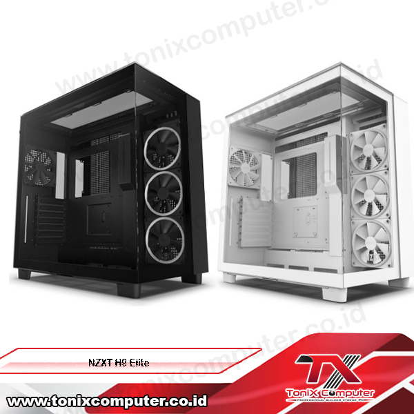 NZXT H9 Elite Mid-Tower Case (Black) Mini ITX WITH FANS USB 3.0